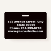 Elegant, minimalistische badge (Achterkant)