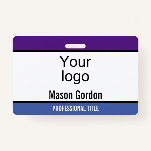 Elegant, minimalistische badge (Voorkant)