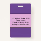 Elegant, minimalistische badge (Achterkant)