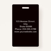 Elegant, minimalistische badge (Achterkant)