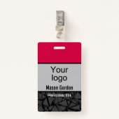 Elegant, minimalistische badge (Voorkant met clip)