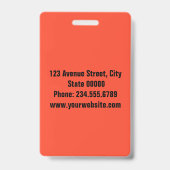 Elegant, minimalistische badge (Achterkant)