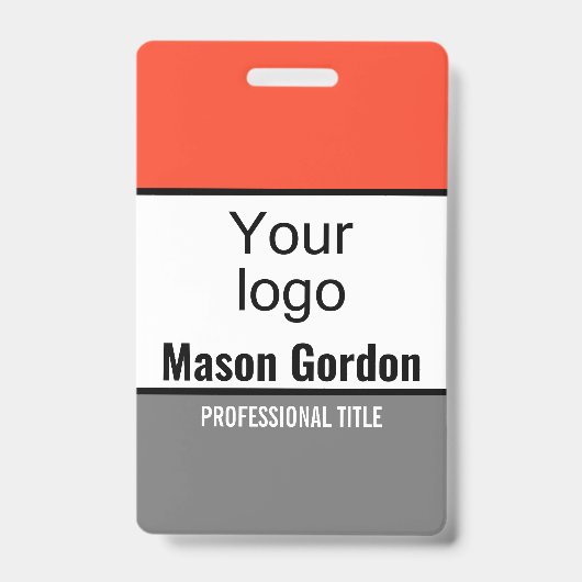 Elegant, minimalistische badge (Voorkant)