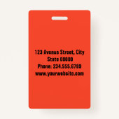 Elegant, minimalistische badge (Achterkant)