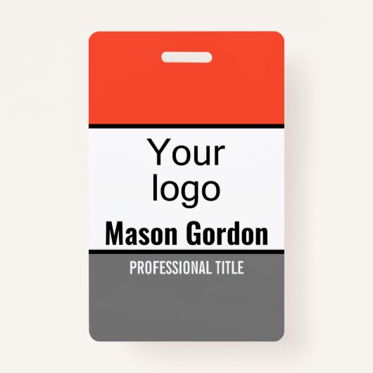 Elegant, minimalistische badge (Voorkant)