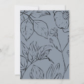 Elegant minimalistische botanische bruiloft kaart (Achterkant)