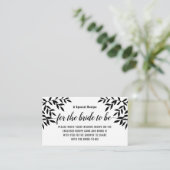 Elegant Minimalistische Bruidsfeest Recept Verzoek Informatiekaartje (Staand voorkant)