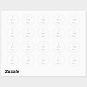 Elegant minimalistische bruiloft Dank u Leaf Green Ronde Sticker (Vel)