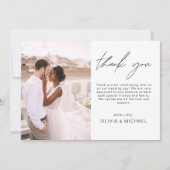 Elegant minimalistische bruiloft Foto Kaart (Voorkant)