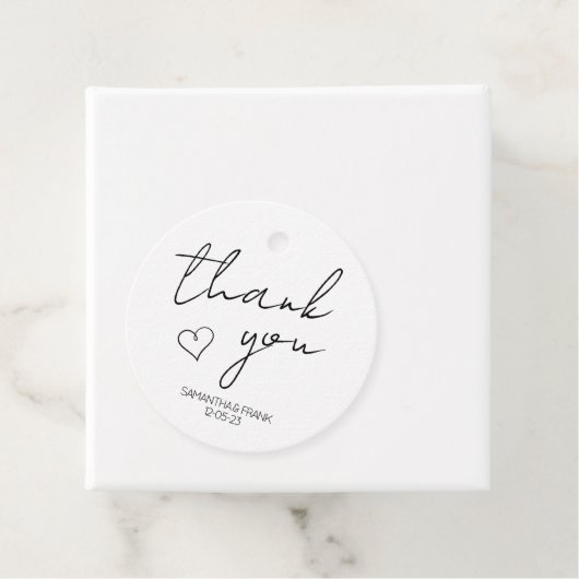 Elegant minimalistische bruiloft Hartelijk dank Bedankjes Labels (In situ)
