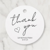 Elegant minimalistische bruiloft Hartelijk dank Bedankjes Labels (Voorkant)