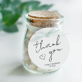 Elegant minimalistische bruiloft Hartelijk dank Bedankjes Labels