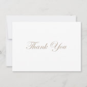 Elegant minimalistische bruiloft Hartelijk dank Bedankkaart (Voorkant)