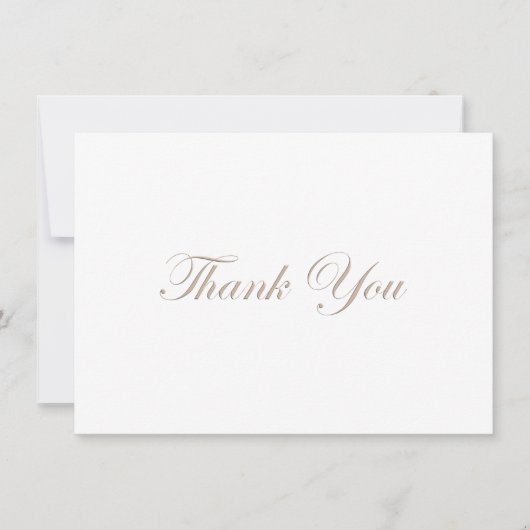 Elegant minimalistische bruiloft Hartelijk dank Bedankkaart (Voorkant)