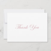 Elegant minimalistische bruiloft Hartelijk dank Bedankkaart (Voorkant)