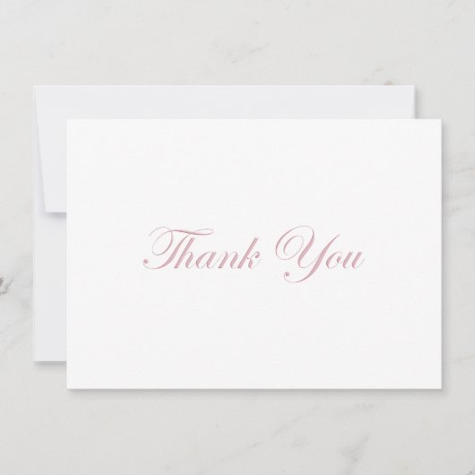 Elegant minimalistische bruiloft Hartelijk dank Bedankkaart (Voorkant)