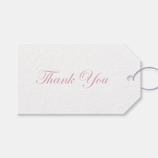 Elegant minimalistische bruiloft Hartelijk dank Cadeaulabel (Voorkant (Horizontaal))