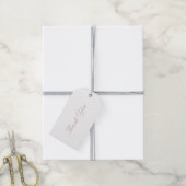 Elegant minimalistische bruiloft Hartelijk dank Cadeaulabel (Met Touw)