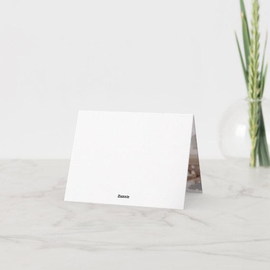 Elegant minimalistische bruiloft Hartelijk dank Fo Bedankkaart (Achterkant)