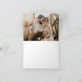 Elegant minimalistische bruiloft Hartelijk dank Fo Bedankkaart (Binnen)