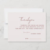 Elegant minimalistische bruiloft Hartelijk dank Kaart (Voorkant)