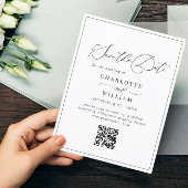 Elegant minimalistische bruiloft Sparen de Code va Briefkaart