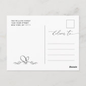 Elegant minimalistische bruiloft Sparen de Code va Briefkaart (Achterkant)