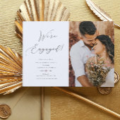 Elegant minimalistische Calligrafie Engagement Par Kaart