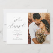 Elegant minimalistische Calligrafie Engagement Par Kaart (Voorkant)