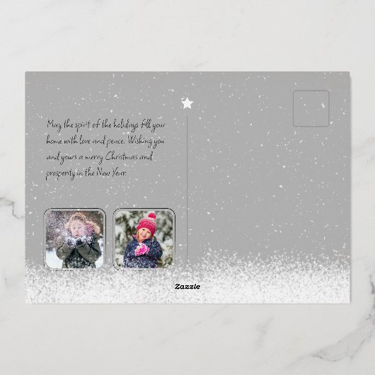 Elegant minimalistische Folie Briefkaart (Achterkant)