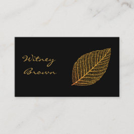 Elegant minimalistische folie gouden blad  visitekaartje