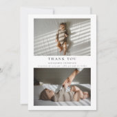 Elegant minimalistische foto Hartelijk dank Baby s Bedankkaart (Voorkant)