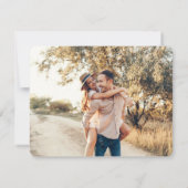 Elegant minimalistische geavanceerde monogram foto notitiekaartje (Achterkant)