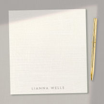 Elegant  Minimalistische Gepersonaliseerde Linnen 