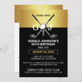 Elegant Minimalistische Golf Monogram Ontwerp Kaart (Voorkant / Achterkant)