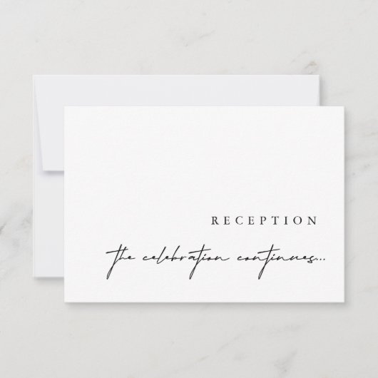 Elegant minimalistische Kaarten voor eenvoudige br RSVP Kaartje (Voorkant)