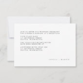 Elegant minimalistische Kaarten voor eenvoudige br RSVP Kaartje (Achterkant)