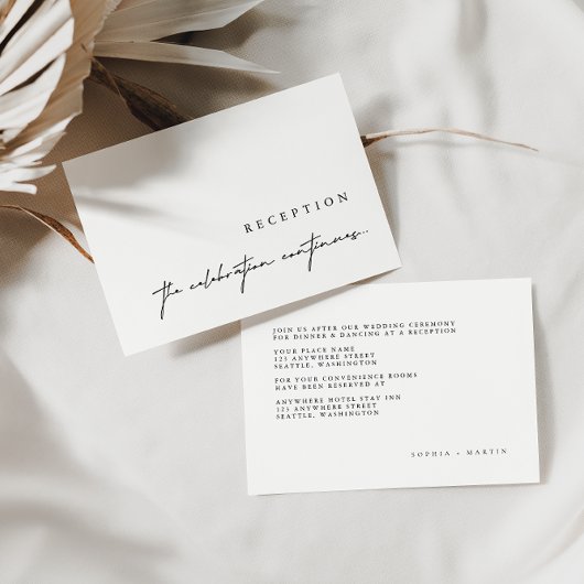 Elegant minimalistische Kaarten voor eenvoudige br RSVP Kaartje