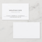 Elegant minimalistische klassieke Sjabloon Profess Visitekaartje (Voorkant / Achterkant)