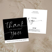 Elegant minimalistische Logo Bedankt voor uw eenvo Notitiekaartje
