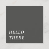 elegant | Minimalistische moderne typografie Eenvo Vierkante Visitekaartje (Voorkant)