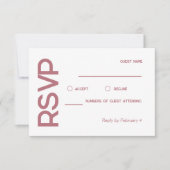 Elegant Minimalistische Moslim Wit Rose Goud RSVP Kaartje (Voorkant)