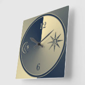 Elegant minimalistische nacht- en dagklok vierkante klok (Hoek)