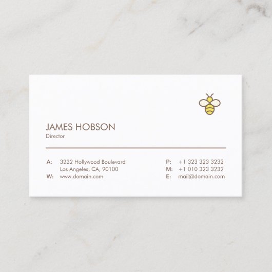 Elegant minimalistische professional visitekaartje (Voorkant)