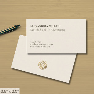 Elegant minimalistische professional visitekaartje