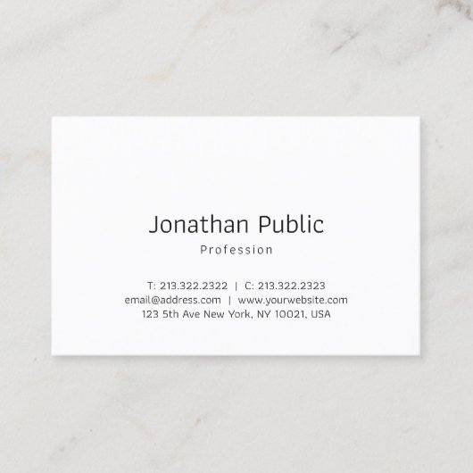 Elegant minimalistische professionele klassieke Sj Visitekaartje (Voorkant)