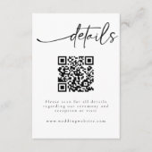 Elegant minimalistische QR-code — Kaart met detail (Voorkant)