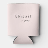 Elegant minimalistische scriptnaam op maat blikjeskoeler (Voorkant)