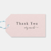 Elegant minimalistische scriptnaam op maat cadeaulabel (Achterkant Horizontaal)