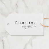 Elegant minimalistische scriptnaam op maat cadeaulabels (Achterkant (horizontaal))